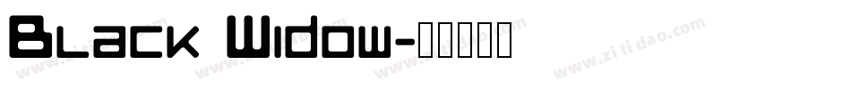 Black Widow字体转换
